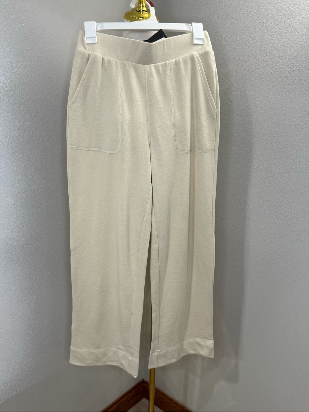 Who What Wear Wide Leg Pants XS Cream Natural Waist 27” NWT